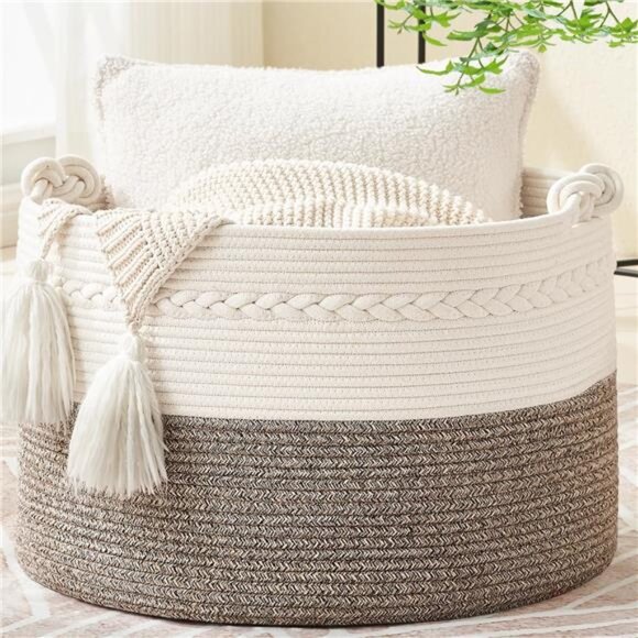 Other - Large Blanket Basket (20"x13"),Woven Baskets for storage Baby Laundry Hamper